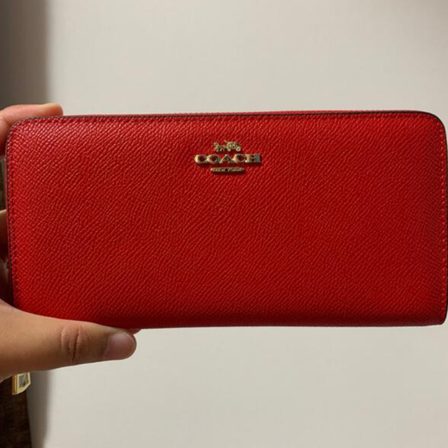 割引も実施中 未使用品 52372 コーチ 長財布 赤 シンプル superior-quality.ru:443