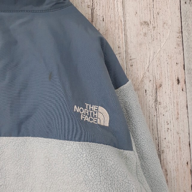 US規格ノースフェイスデナリジャケット刺繍ロゴS~M青ブルー水色