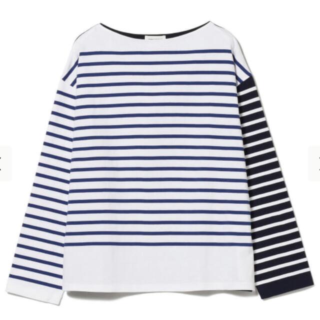 カットソー(長袖/七分) BEAUTY&YOUTH UNITED ARROWS - INSCRIRE Border Big Boatneck T-shirt