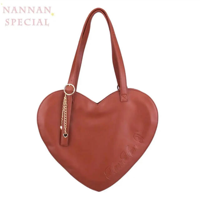 ロリータjk 赤褐色　ハート　ハンドバッグ、ショルダーバッグ レディースのバッグ(ショルダーバッグ)の商品写真