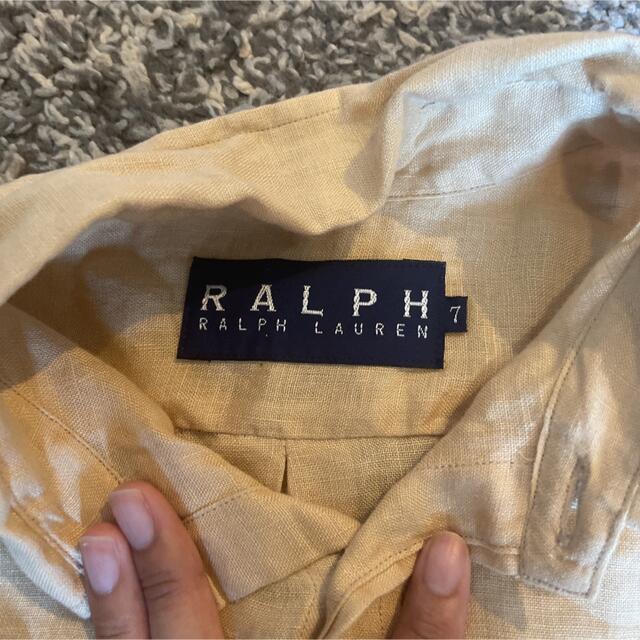 Ralph Lauren(ラルフローレン)のラルフローレン　リネンシャツ　半袖 レディースのトップス(シャツ/ブラウス(半袖/袖なし))の商品写真