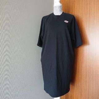 ディッキーズ(Dickies)のディッキーズ Dickies ワッペン スウェットワンピース チュニック 七分袖(ひざ丈ワンピース)