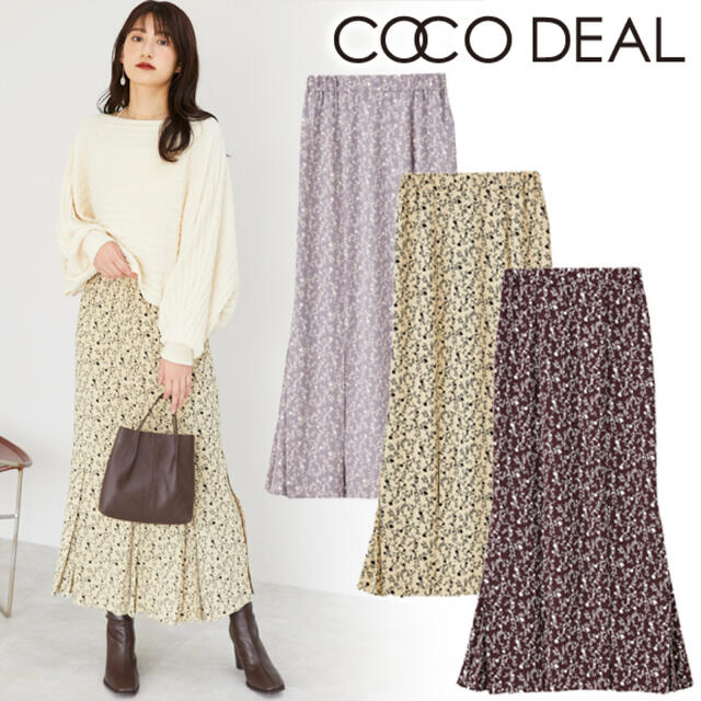 COCO DEAL(ココディール)のcoco deal シャドーフラワーマーメイドスカート　新品　タグ付き レディースのスカート(ロングスカート)の商品写真