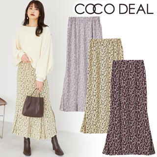 ココディール(COCO DEAL)のcoco deal シャドーフラワーマーメイドスカート　新品　タグ付き(ロングスカート)