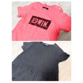 エドウィン(EDWIN)の2点セット　女の子　半袖　90(Tシャツ/カットソー)