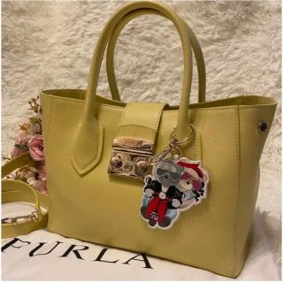 FURLA】bag/黄色yellow/シンプル/2wayお宮参り結婚式 | auriol-sa.com