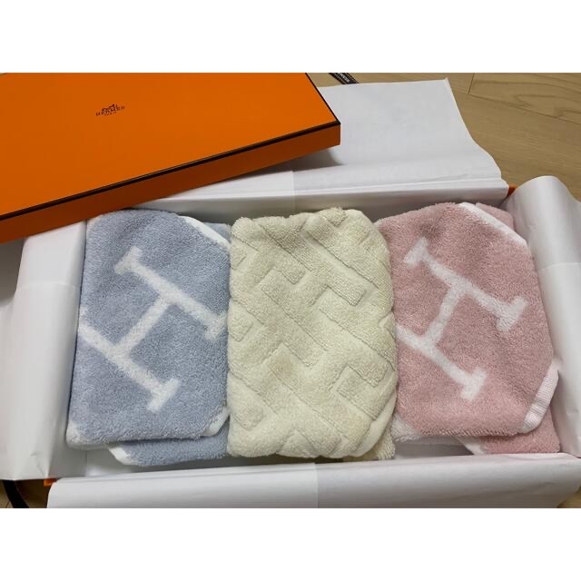 エルメス ハンドタオル バスタオルセット 箱付き-