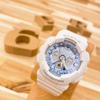 ベビージー(Baby-G)の美品【カシオ】CASIO ベビージー腕時計BA-130-7A2JF 白×青(腕時計)