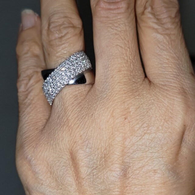 PT900♡ダイヤモンドリング　パヴェリング レディースのアクセサリー(リング(指輪))の商品写真