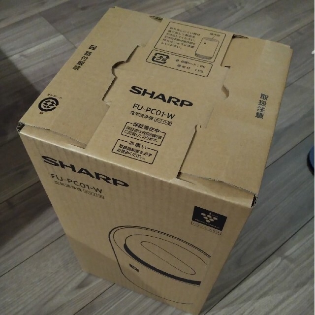 SHARP(シャープ)の【お値打ち送料込！☆保証書付新品☆】シャープ空気清浄機　未開封☆ スマホ/家電/カメラの生活家電(空気清浄器)の商品写真