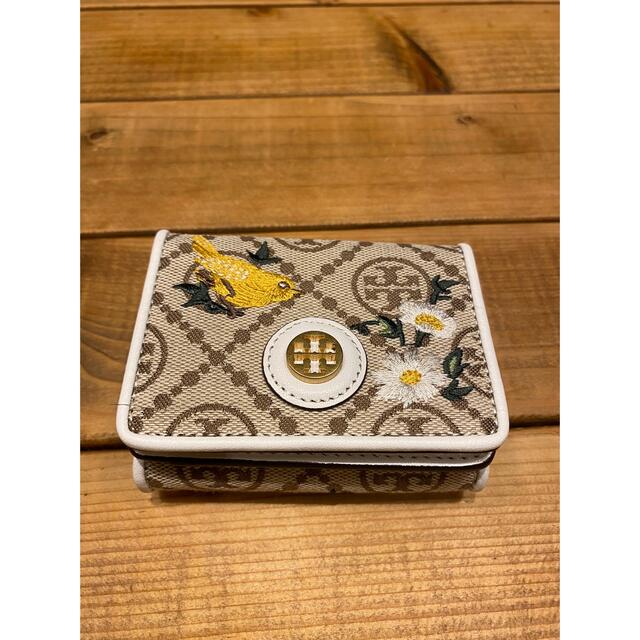 トリーバーチ TORYBURCH 財布 Tモノグラム レザー 二つ折り ミニ財布