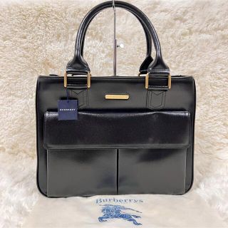 バーバリー(BURBERRY)の希少／新品未使用♥ バーバリー ハンドバッグ A4収納可 ノバチェック レザー(ハンドバッグ)