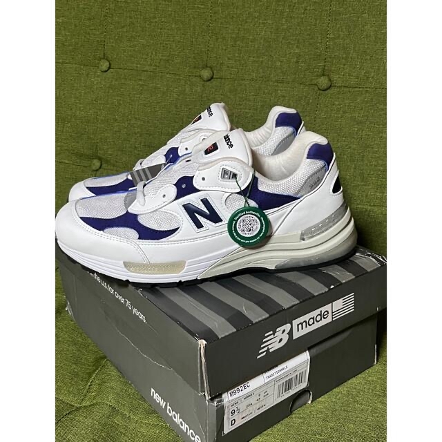 メンズNew Balance M992EC White Navy