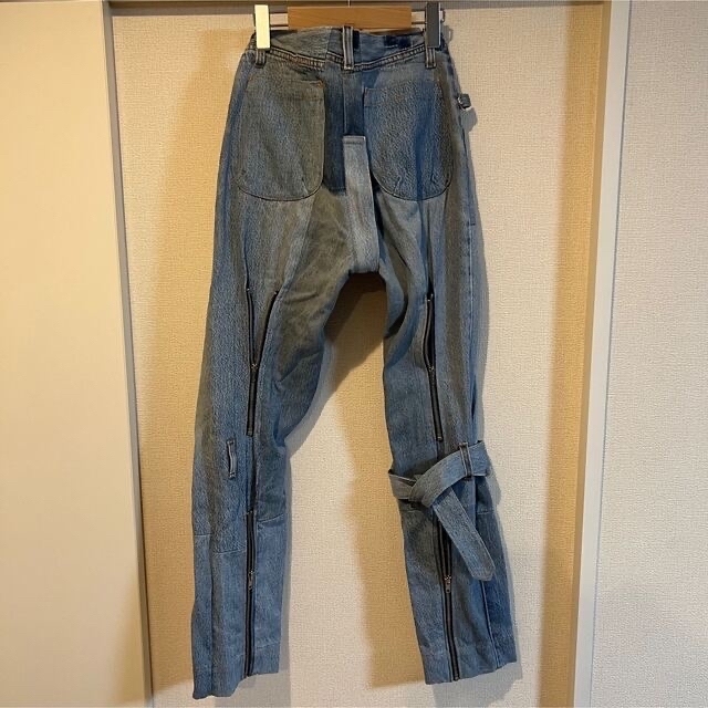 UNUSED - UNUSED USA Levi's デニム ボンテージ レザー ライダース の