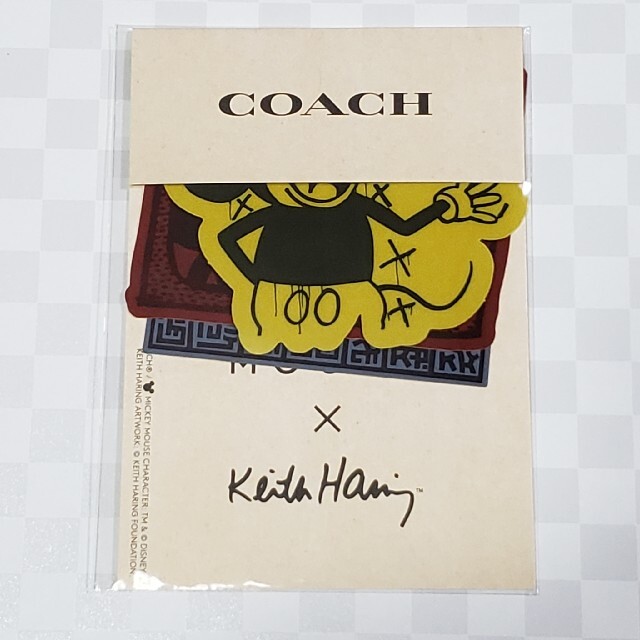 COACH(コーチ)のコーチ　ミッキー×キース　コラボ　ステッカー　新品　未開封　COACH　非売品 エンタメ/ホビーのコレクション(ノベルティグッズ)の商品写真