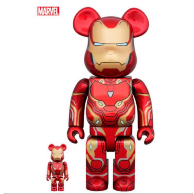 2個BE@RBRICK IRON MAN MARK 50 100％ & 400％