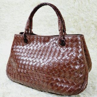 ボッテガヴェネタ(Bottega Veneta)の✨美品✨ボッテガヴェネタ サッチェル ハンドバッグレザー ブラウン(ハンドバッグ)