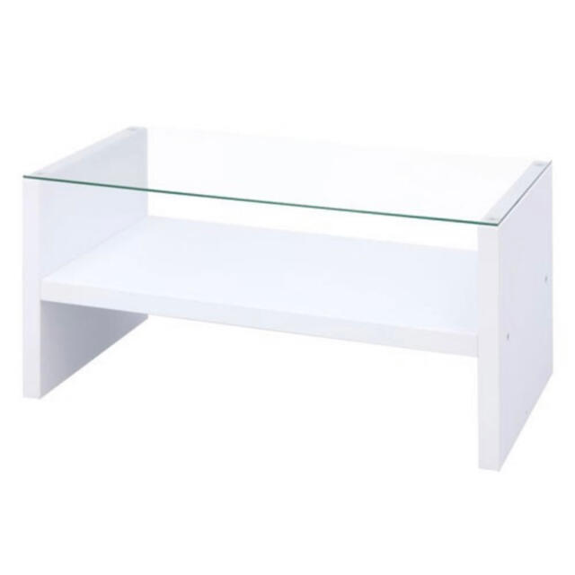 センターテーブル ローテーブル テーブル ガラス  ホワイト