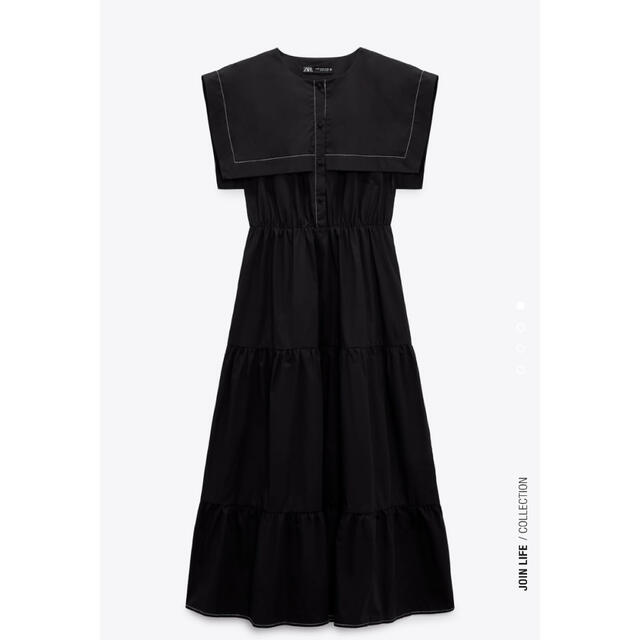 ZARA コントラスト トップステッチ ミディワンピース | bombaytools.com