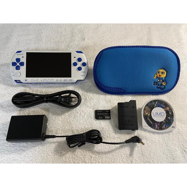 PlayStation Portable(プレイステーションポータブル)の☆良品☆ PSP-3000 (PSPJ-30018) ホワイト/ブルー エンタメ/ホビーのゲームソフト/ゲーム機本体(携帯用ゲーム機本体)の商品写真