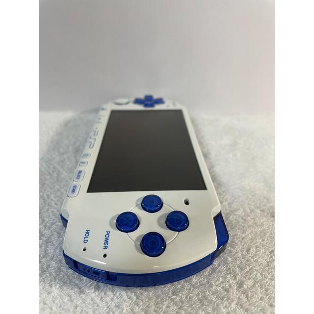 PlayStation Portable(プレイステーションポータブル)の☆良品☆ PSP-3000 (PSPJ-30018) ホワイト/ブルー エンタメ/ホビーのゲームソフト/ゲーム機本体(携帯用ゲーム機本体)の商品写真