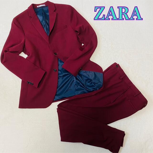 希少デザイン】ZARA ザラ スーツ セットアップ ワインレッド系 