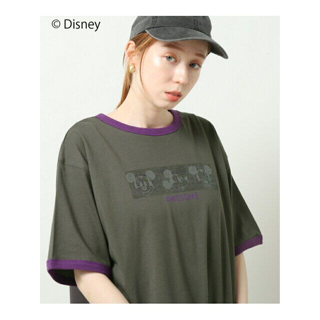 【スミクロ】Mickey MouseトリックプリントBACKシャンTEE