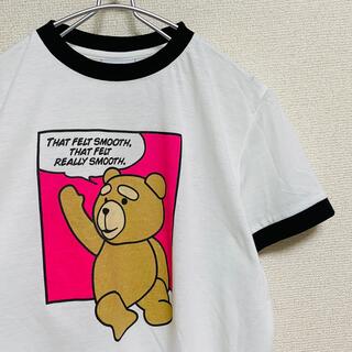 ビームス(BEAMS)の公式　美品　テッド2 ビッグプリント　リンガーTシャツ(Tシャツ(半袖/袖なし))