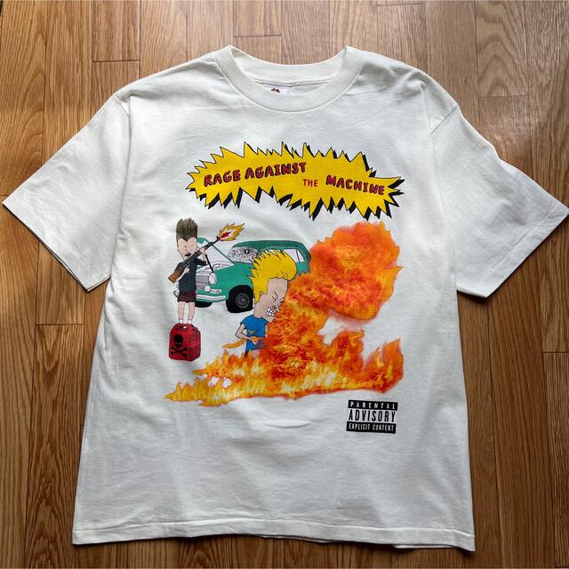 激レアrage against the machine ビーバスパロディTシャツ - Tシャツ