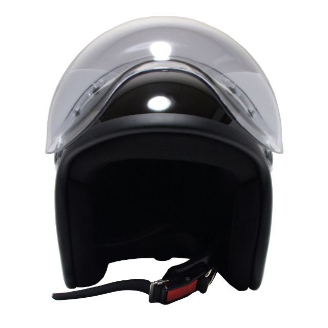バイクヘルメット シールド付 ジェットヘルメット 全排気量対応 ブラック
