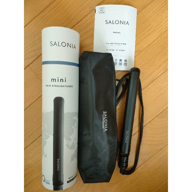 SALONIA/サロニア　ミニストレートヘアアイロン　箱あり スマホ/家電/カメラの美容/健康(ヘアアイロン)の商品写真