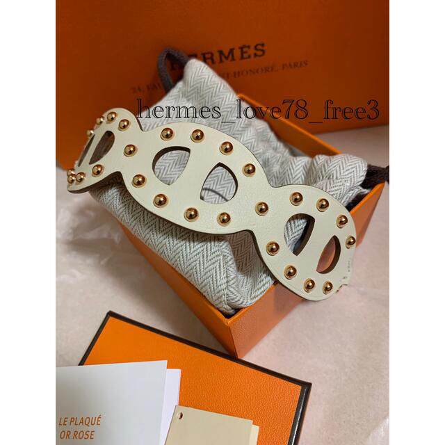 HERMES シェーヌダンクル レザーブレスレット スタッズ - www.agame.ag