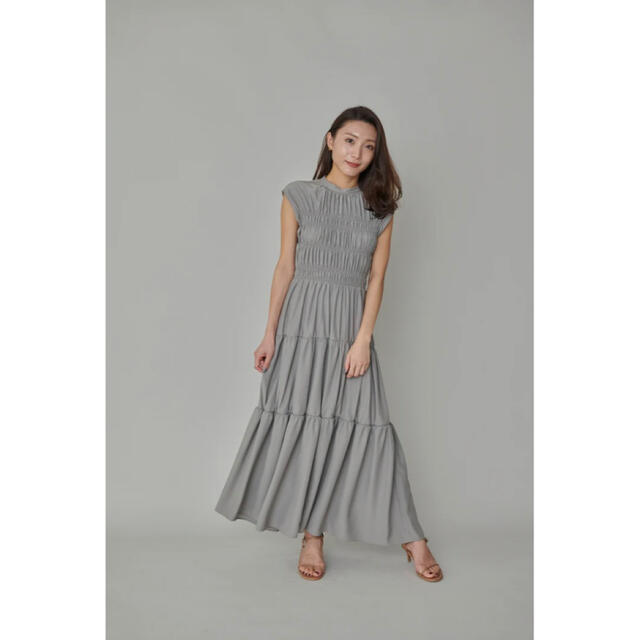 Shirring Gather Dress l‘or