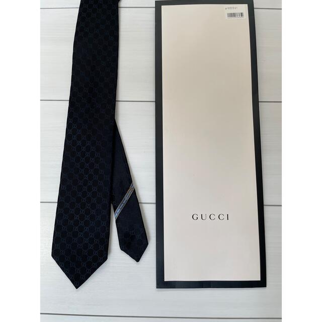 極美品 GUCCI ネクタイ ネイビー 試着のみ グッチ | memonsecurities.com