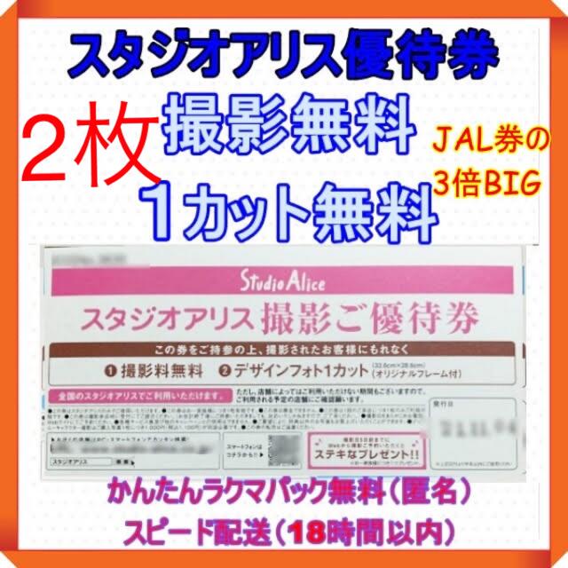 2枚セット　スタジオアリス　デザインフォト1カット（フレーム付き）匿名配送無料