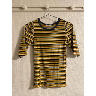 Tシャツ　イエローボーダー(Tシャツ/カットソー(半袖/袖なし))