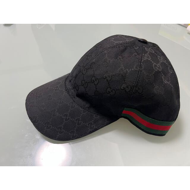 2024人気No.1 【美品】GUCCI グッチ キャップ ブラック 巾着袋付き