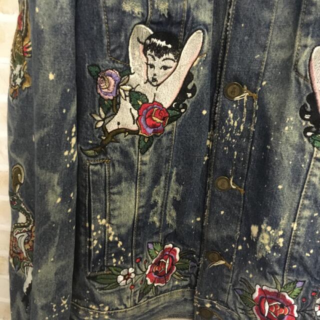 t-ace着用】REASON リーズン 刺繍 薔薇 タトゥー 裏ボア 激レア - G