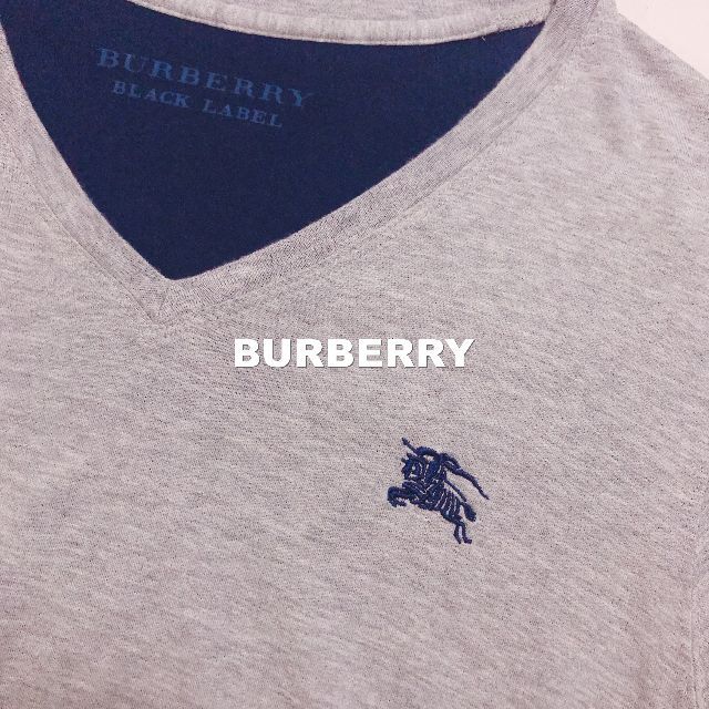 BURBERRY BLACK LABEL(バーバリーブラックレーベル)の【BURBERRY BLACK LABEL】バーバリー 刺繍ロゴ カットソー メンズのトップス(Tシャツ/カットソー(半袖/袖なし))の商品写真