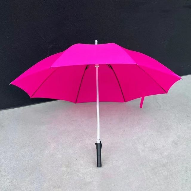 光る雨傘 LEDライト 傘 発光 点灯 点滅 グリップ 女性 男性 ピンク 2