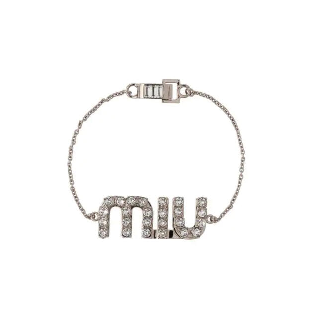 【Miu miu】ロゴブレスレット MIU MIU - ミュウミュウ クリスタルロゴブレスレット 新品 MIU