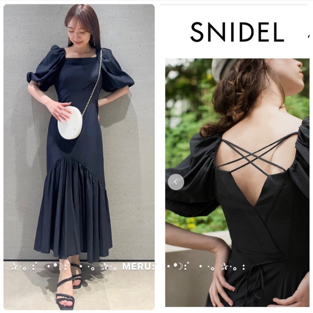 【新品タグ付き】SNIDEL バックデザインヘムボリュームワンピースのサムネイル