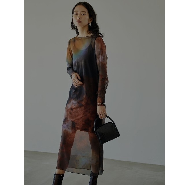 激安の VINTAGE Ameri - TOP LONG SHEER TAIDAI 【新品タグ付き】MIRANDA ロングワンピース/マキシワンピース