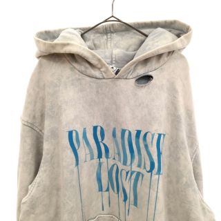 アルケミスト 22SS SASHIKO HOODIE ダメージ加工刺し子プルオーバーパーカー メンズ L