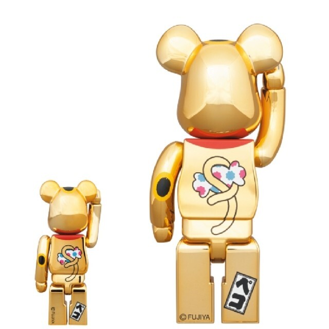 BE＠RBRICK 招き猫 ペコちゃん 金運 金メッキ 100% & 400%