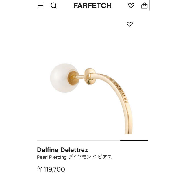 Delfina Delettrez パールダイヤモンドピアス 【5％OFF】 www.gold-and