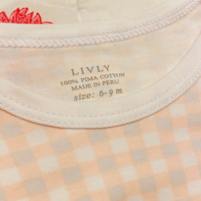 Bonpoint(ボンポワン)の☆美品☆LIVLY(リヴリー)☆ピンクチェックピマコットンロンパース☆ キッズ/ベビー/マタニティのベビー服(~85cm)(ロンパース)の商品写真