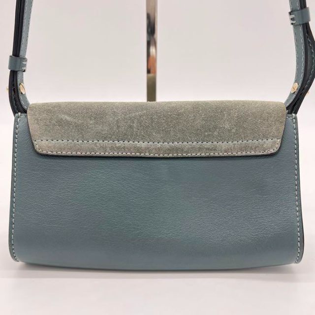 Chloe(クロエ)のChloe ショルダーウォレット 長財布 フェイ チェーン ブルー スエード レディースのバッグ(ショルダーバッグ)の商品写真