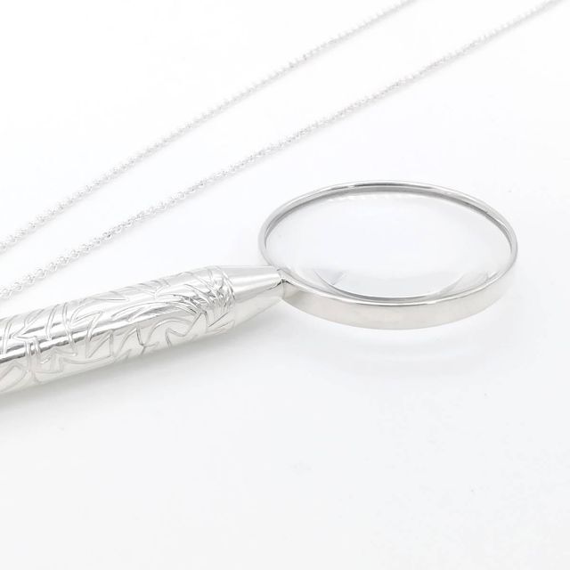 Tiffany & Co. - ティファニー 彫刻 ルーペ シルバー ネックレス AA100