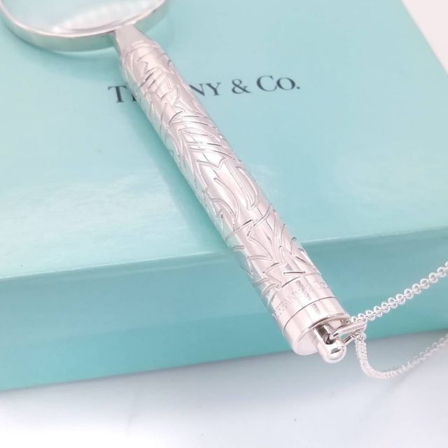 Tiffany & Co. - ティファニー 彫刻 ルーペ シルバー ネックレス AA100